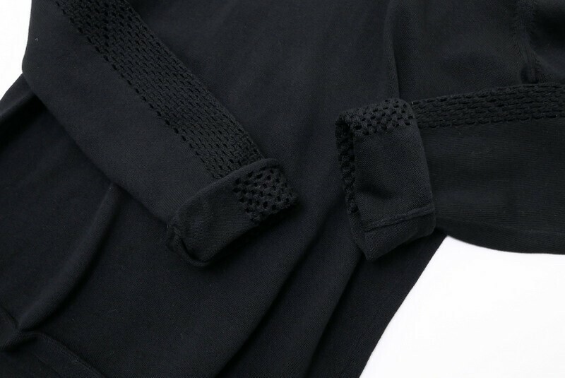 GE6263《EMPORIO ARMANI/エンポリオアルマーニ》長袖 コットンニット セーター メンズ サイズ48 ブラック 黒_画像4