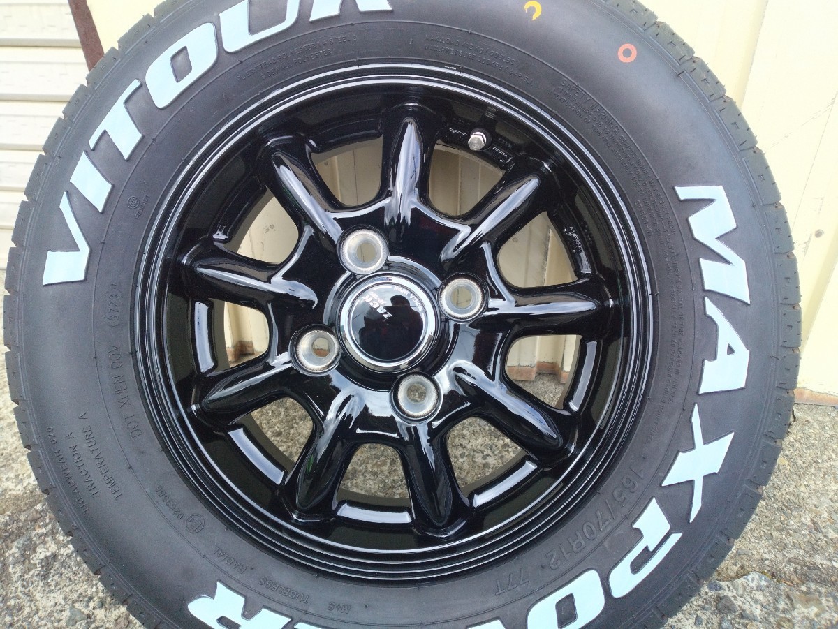 ★展示品★VITOUR MAX POWER RWL 165/70R12 ホワイトレター ヴィツァー マックスパワー１２インチ×4.00B　軽トラ・軽バン・軽車両_画像6