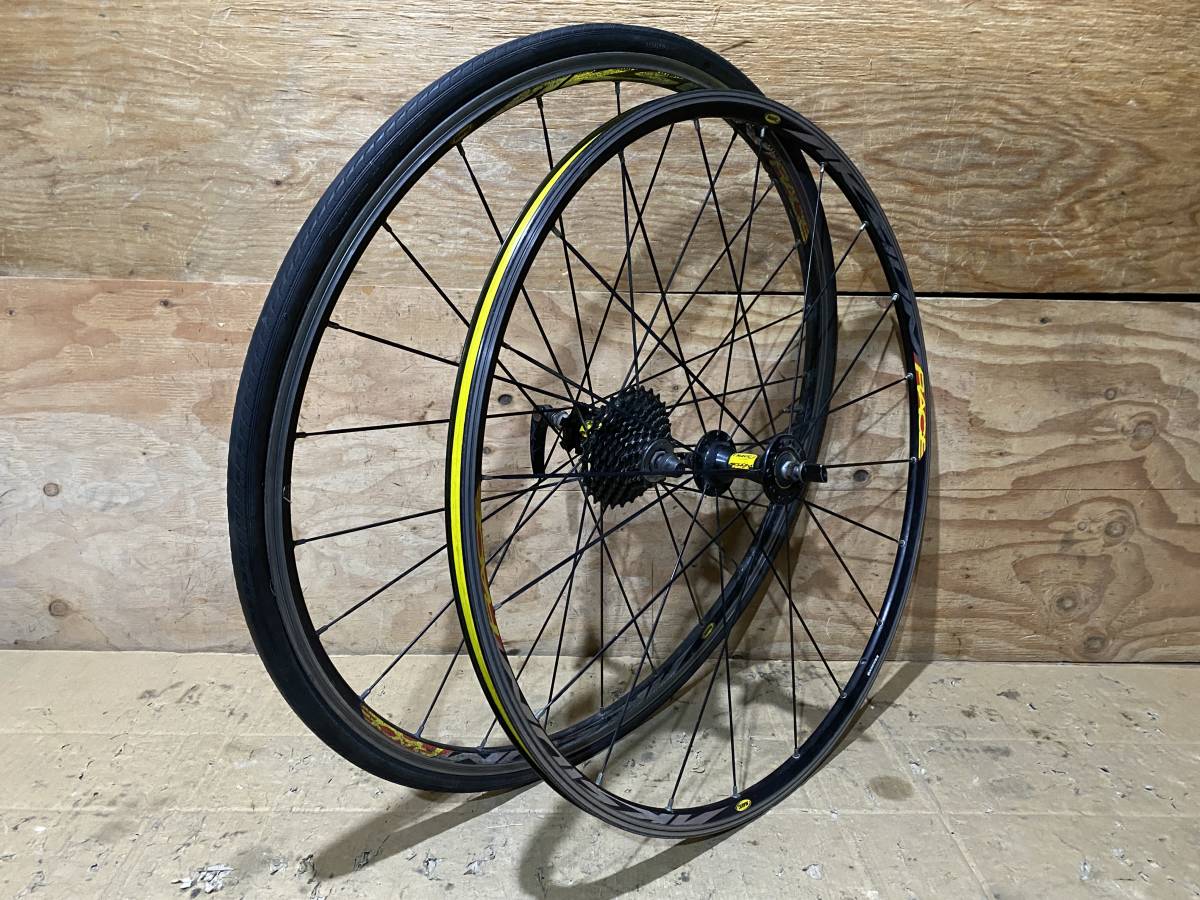 MAVIC AKSIUM RACE 700c ロードバイク ホイール 10速 前後セット中古パーツの画像10