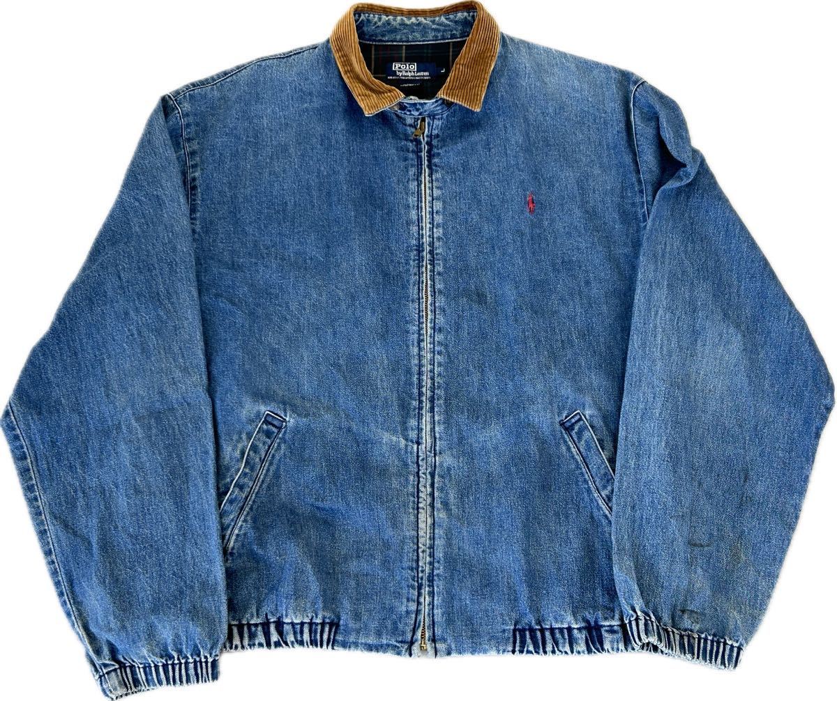 USA製80s Polo Ralph Lauren Denim Jacket ポロラルフローレン デニム スイングトップ ジャケット Vintage ヴィンテージ 90s アメリカ製_画像1