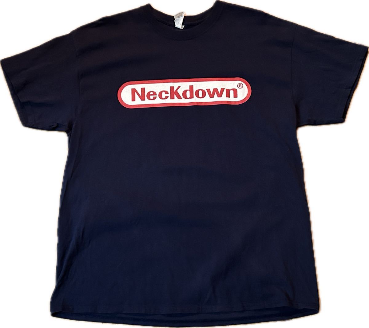 企業物 00s NeckDown Tee Shirt パロディ Tシャツ Vintage ヴィンテージ USA アメリカ古着_画像1