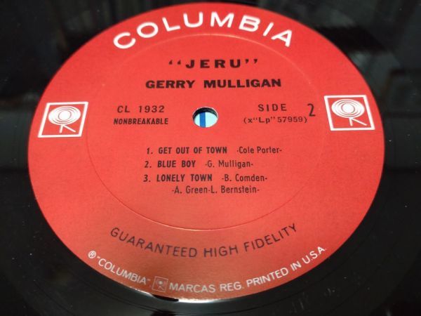 US盤Columbia2eyeオリジナルMono Gerry Mulligan/JERU_画像3