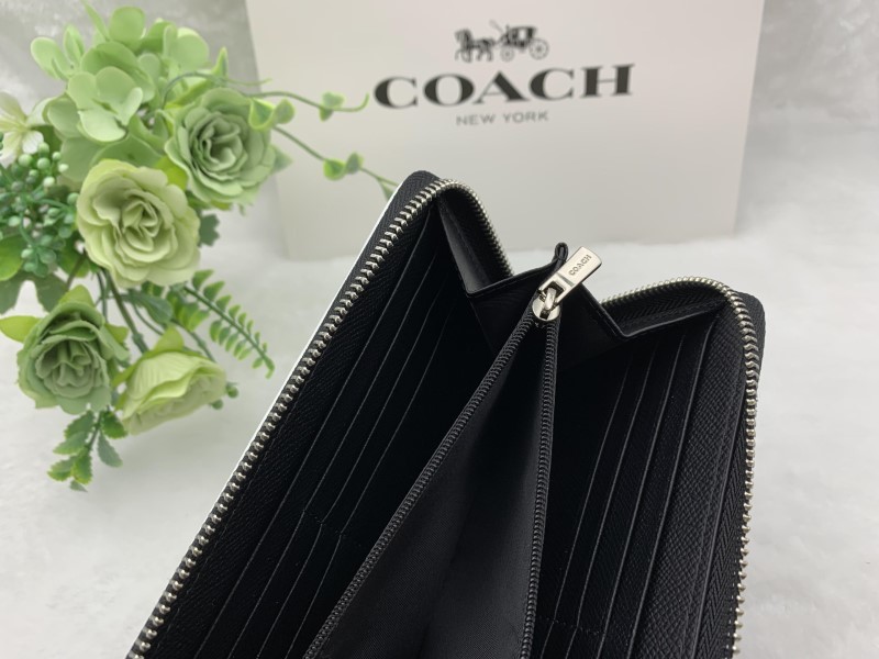 コーチ COACH 長財布 財布 レディース プレゼント レザー パイピングブ