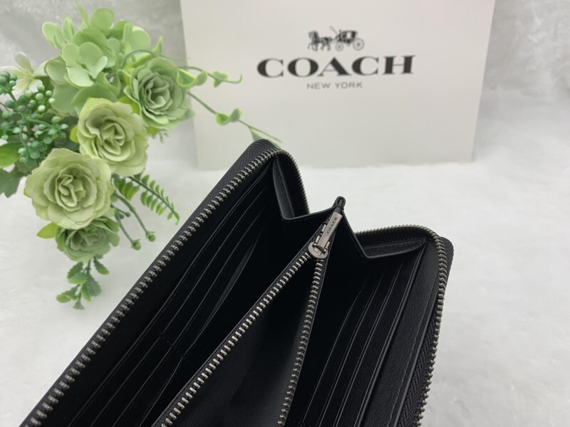 コーチ COACH 長財布 財布 迷彩柄 プレゼント 贈り物 ロング ジップ