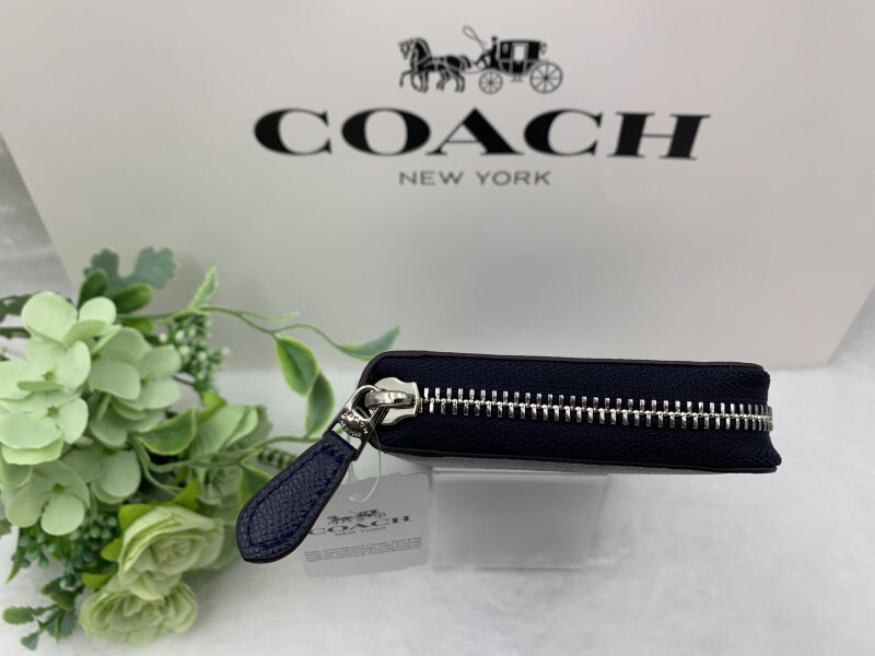 コーチ COACH 長財布 財布 ブランド ネイビー プレゼント 贈り物 ギフト 花柄 フラワー レディース ファッション 大容量 新品 F31164 A148_画像6