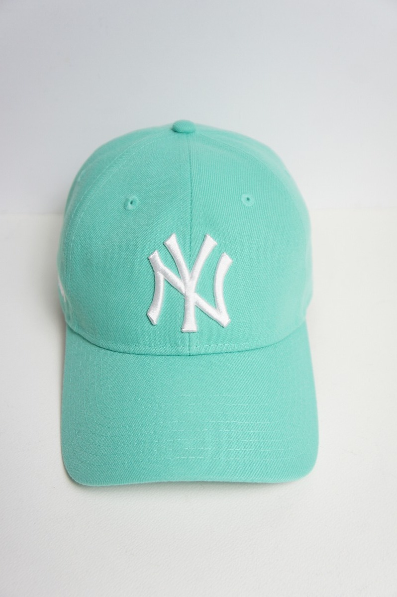美品 NEWERAニューエラ × MOMAモマ NEWYORK YANKEES BASEBALL CAP 9TWENTY ヤンキース キャップ 帽子 グリーン219Oの画像2