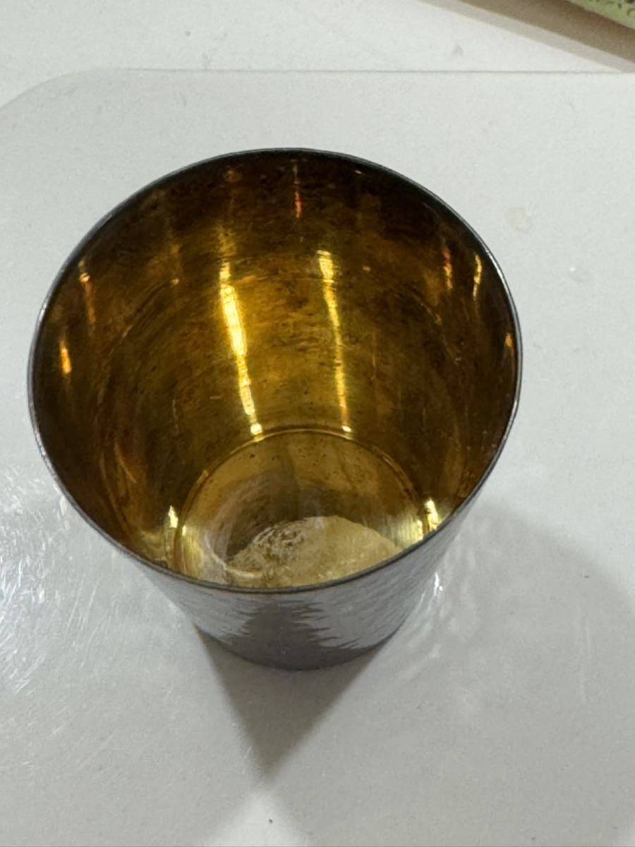 【K】酒器 純銀 銀製 盃 おちょこ コップ ショットグラス 31ｇ 【K】0203-014(6)_画像3