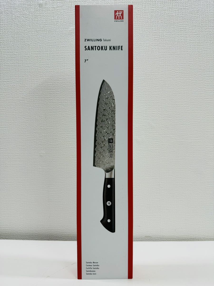 【K】【未使用品】ZWILLING ツヴィリング 「 タクミ 三徳包丁 180mm 日本製 」 ダマスカス 包丁 岐阜県関市製 【K】0210-011（6）_画像2