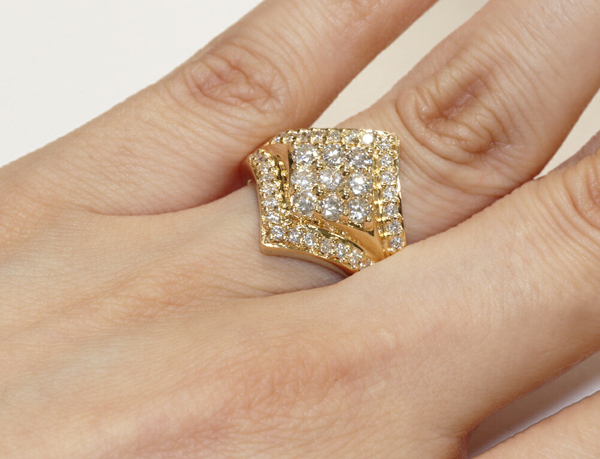  ring ( ring ) K18YG diamond 1.00ct_