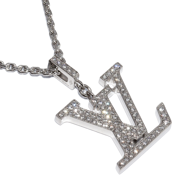 クリスマスツリー特価! パンダンティフLV ダイヤ90P(0.30ct) K18WG ペンダントネックレス ルイヴィトン GM Q93670_ ペンダントネックレス ネックレス、ペンダント、チョーカー