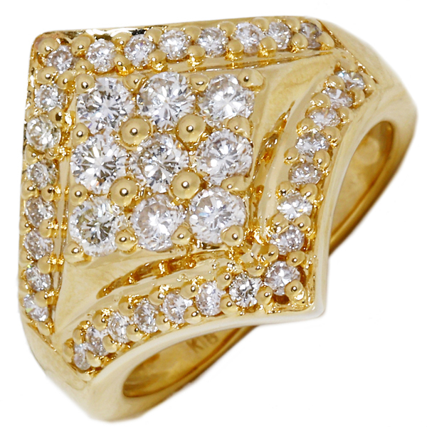  ring ( ring ) K18YG diamond 1.00ct_