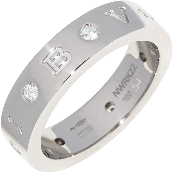 【あす楽対応】 指輪 ブルガリ K18WG 354002_ ローマンソルベリング ダイヤ7P(0.20ct) ホワイトゴールド