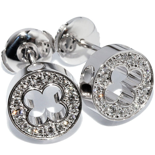 全ての ピアス ルイヴィトン K18WG Q96581_ ピアス アンプラント ピュス フルパヴェダイヤ40P(0.10ct) イヤリング、ピアス