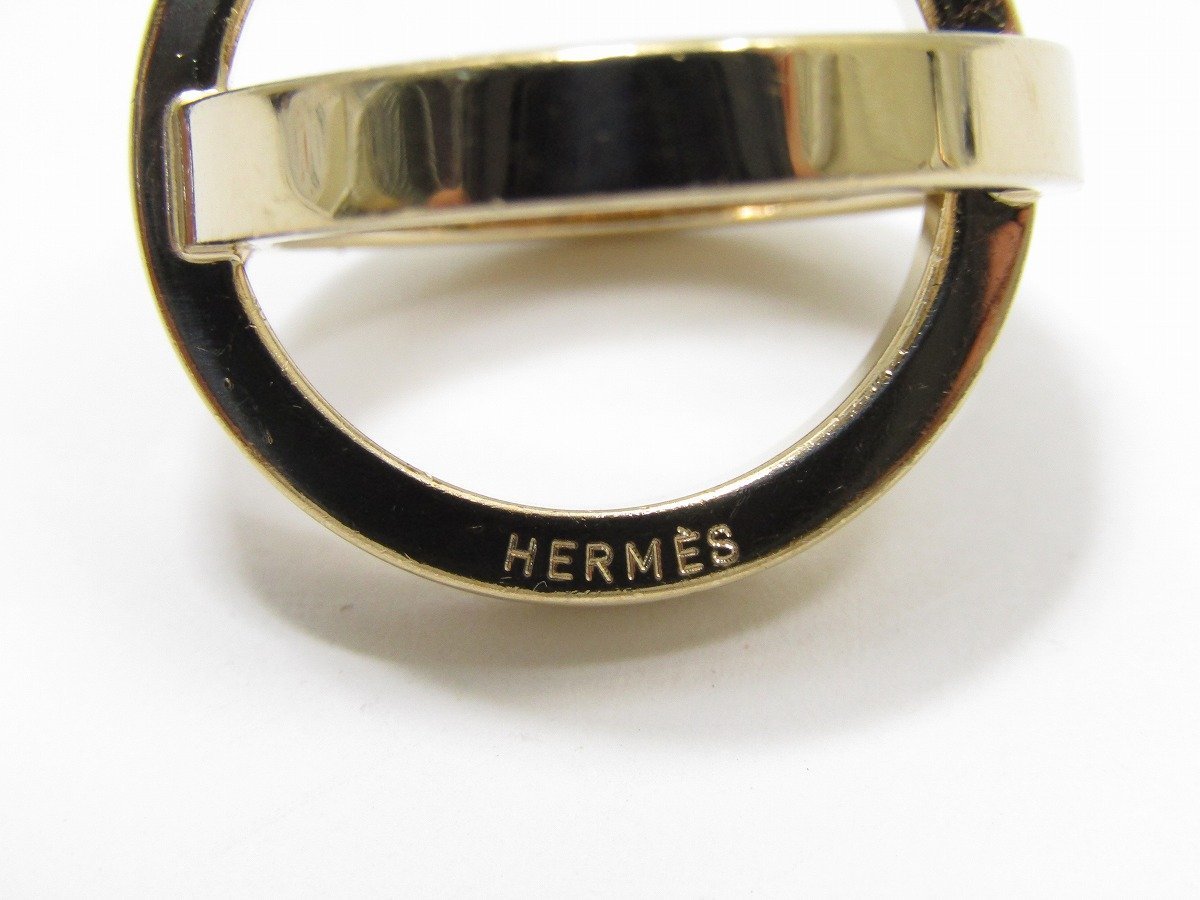 1円スタート HERMES エルメス コスモス スカーフリング ゴールドカラー スカーフ留め 小物 アクセサリー 程度良好_画像4