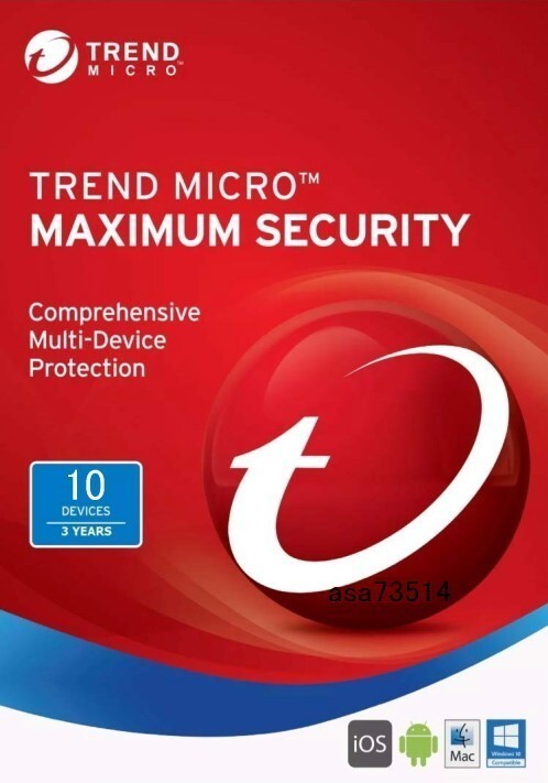 『即納 サポート』3年10台 英語版 ウイルスバスター クラウド 最新バージョン ダウンロード版 トレンドマイクロ(TREND MICRO) セキュリティ_画像1