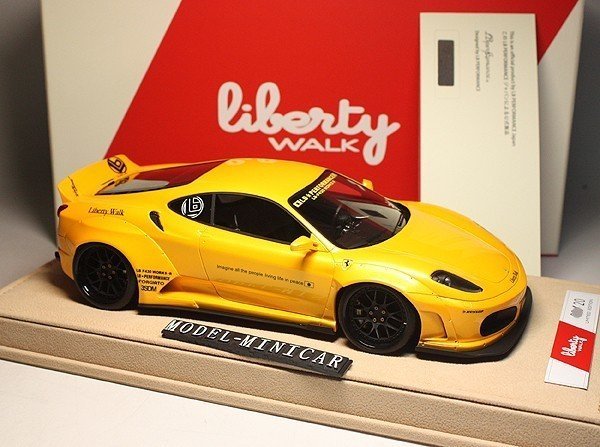 ▲最後1台！Carbon Base！世界限定6台！LB特注品 1/18 フェラーリ Ferrari F430 430 LB Works Liberty Walk LB Performance 黄 新品