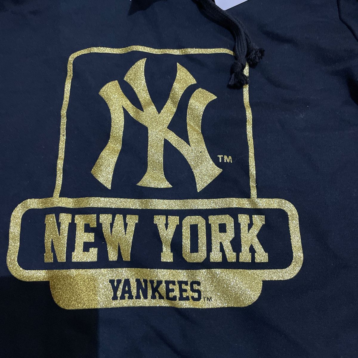 未使用　MLB NEW YORK YANKEES ニューヨークヤンキース スウェットパーカー　M-Lサイズ　ブラック　レディース　