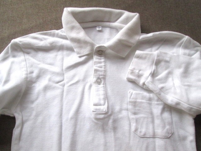 ヒラキ ポロシャツ 長袖 白 綿100％ 130サイズ 子ども服 キッズ_画像4