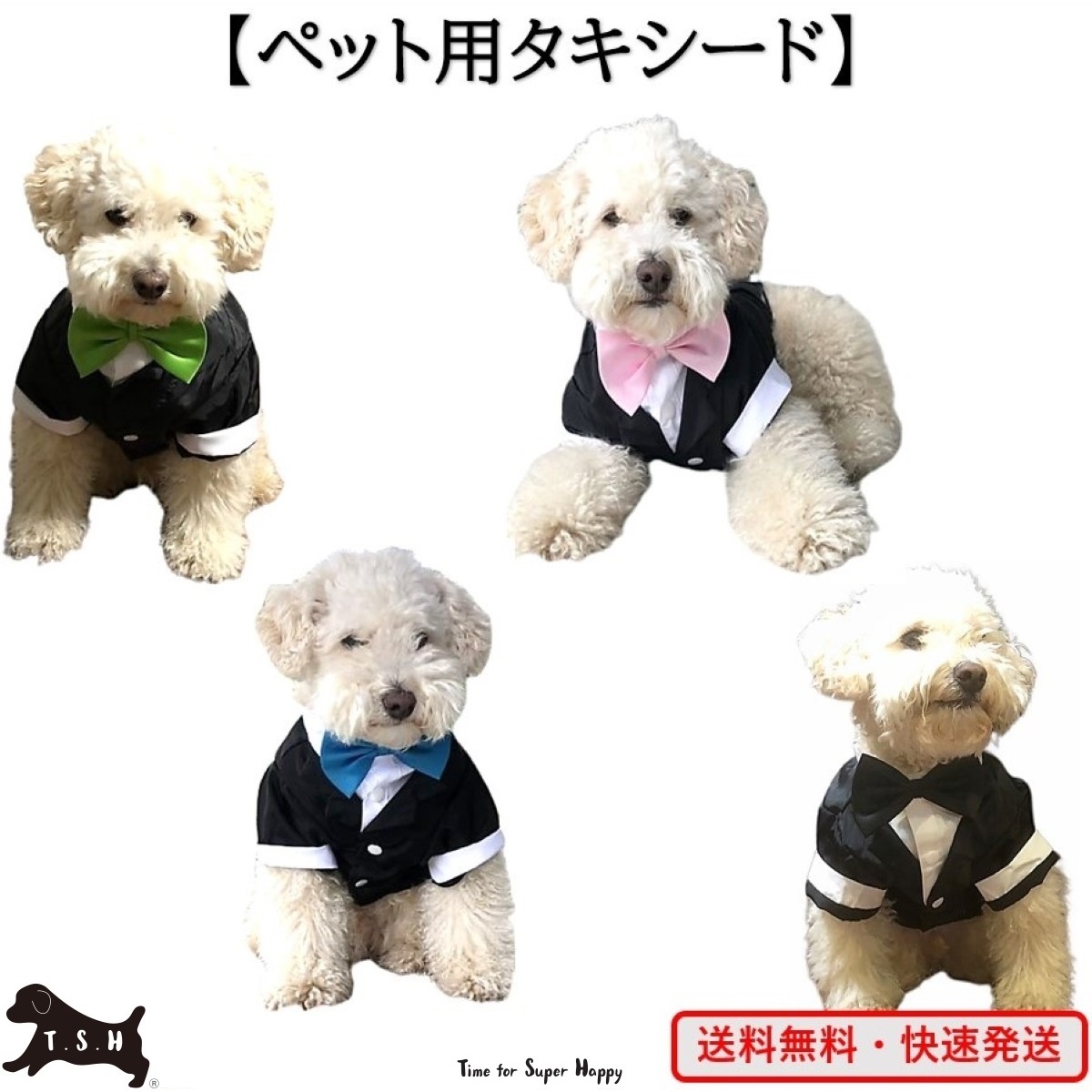 ペット用タキシード（水色・Lサイズ）犬　正装服　コスチューム_画像9