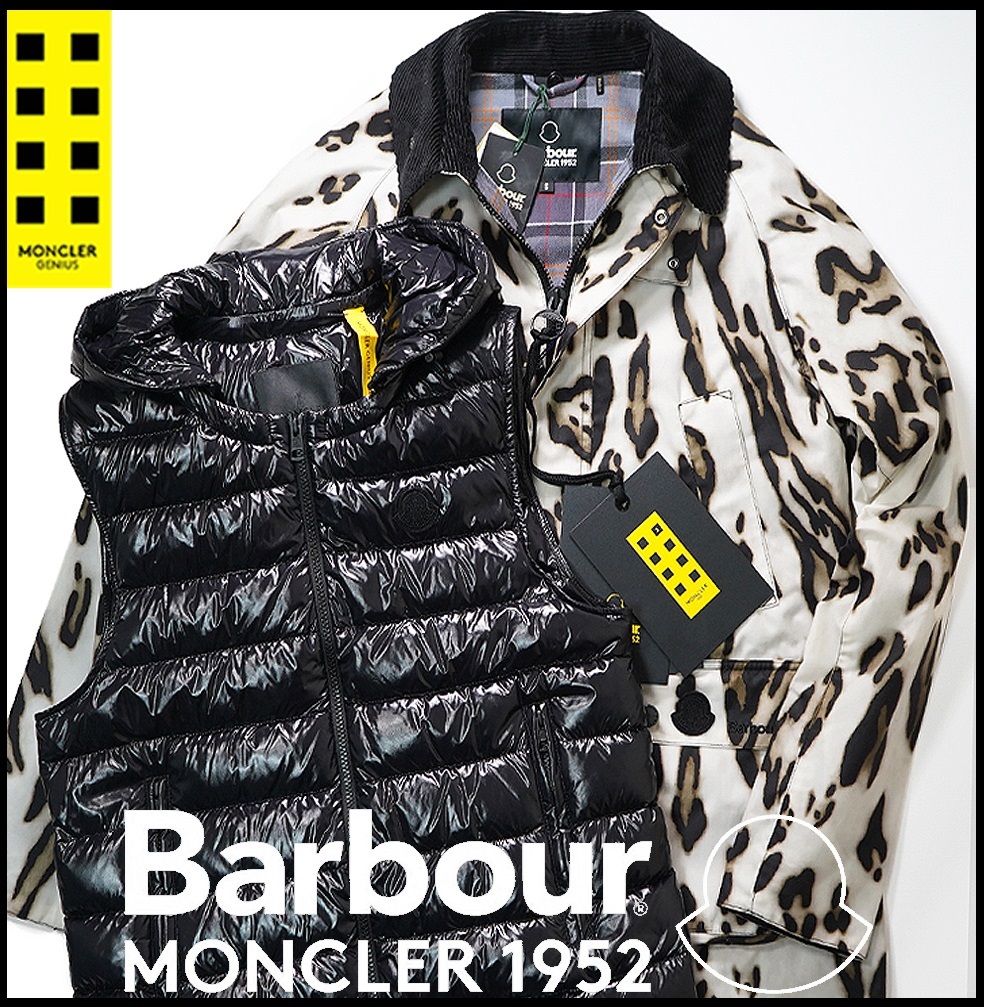 新品359,000円/国内正規品【 2 MONCLER GENIUS 1952 BARBOUR 】モンクレール ジーニアス バブアー ワックスコットンダウンジャケットS_画像2