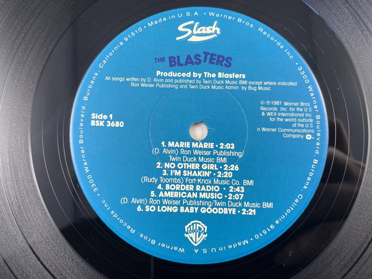 US盤　LP　THE BLASTERS　THE BLASTERS　　BSK3680　Reissue_画像4