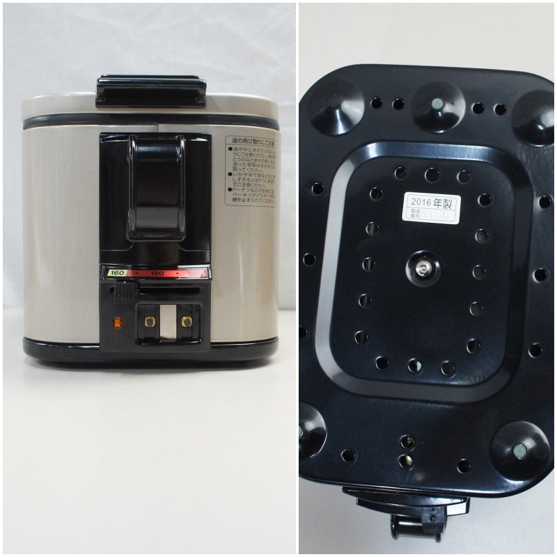 02★【美品】ZOJIRUSHI 象印 電気フライヤー あげあげ EFK-A10-TJ メタリックカカオ 1000W ハイパワー 調理家電 2016年製★346N7　/0.5ｂ*_画像4