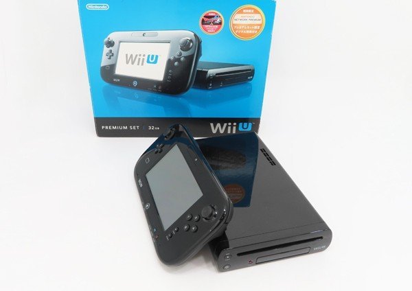 ♪○【任天堂 ニンテンドー】Wii U本体 プレミアムセット 32GB クロ_画像1