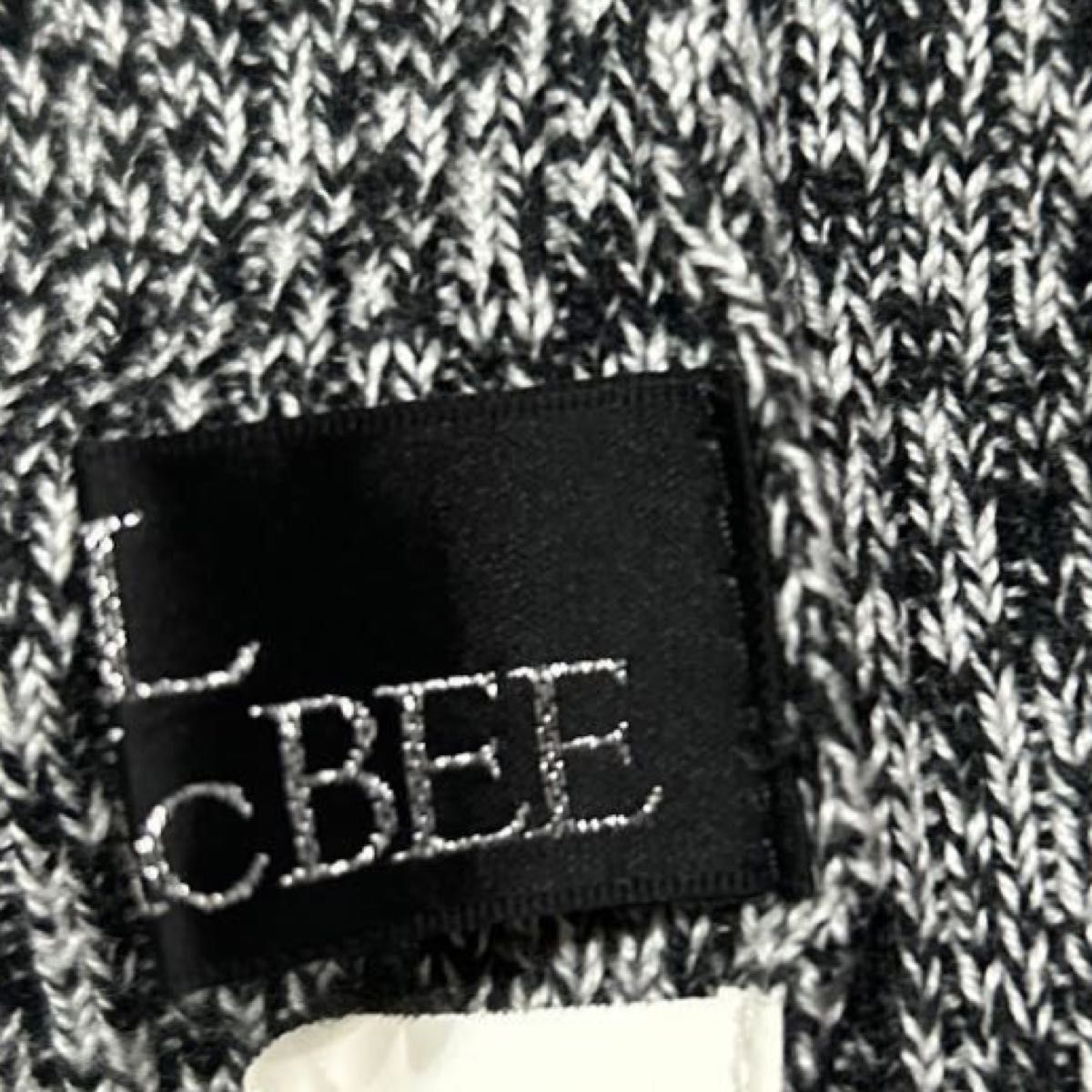 【CECIL McBEE】(USED)霜降りグレー ニット ジャケット ジップアップ セシルマクビー M