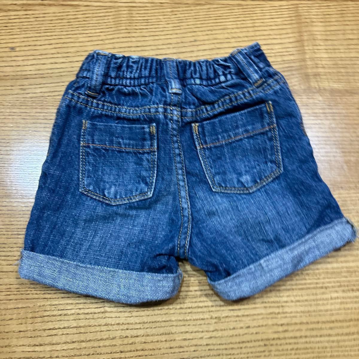 【babyGAP】(USED)デニムショートパンツ 半ズボン 女の子 90cm