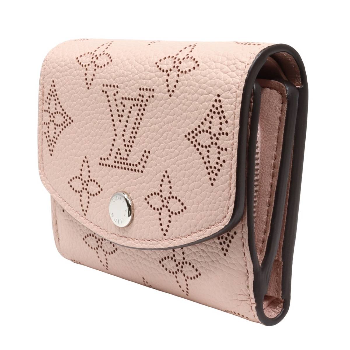 Louis Vuitton ルイヴィトン ポルトフォイユ イリスXS コンパクト財布 M67499 マヒナ レザー マグノリア ピンク 三つ折り 財布の画像2