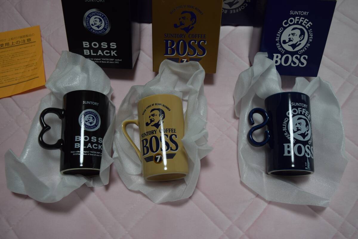 ●サントリー 『BOSS』 コーヒー　マグカップ　３個セット （未使用品）_画像5