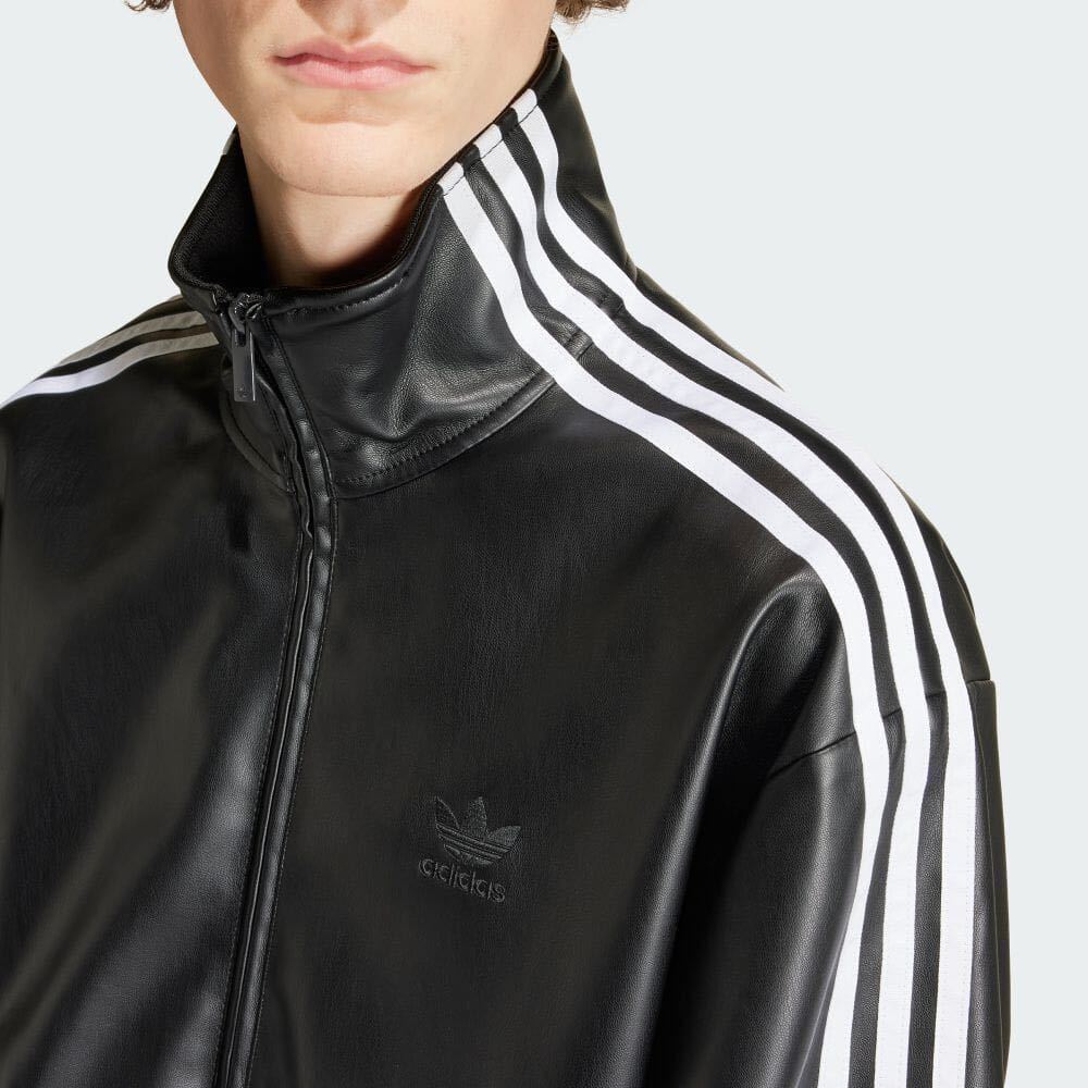 adidas アディダス オリジナルス 2XL トラックジャケット レザー ジャージ 3st メンズ 国内正規品 ブラック 3st トレフォイル 2XL 黒_画像9