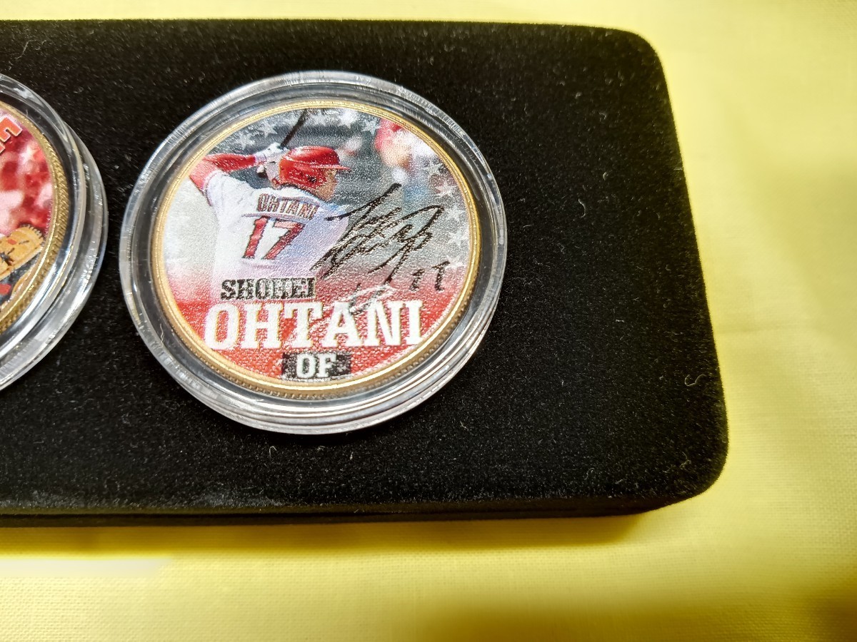 大谷翔平 本物米ドル 1/2ドルコインSHOHEI OHTANI MLB 公式商品 24Kメッキ Half Dollar 3コイン ケース付き エンジェルス 　ドジャース_画像6