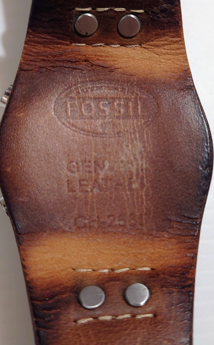 FOSSIL フォッシル/ クォーツ/ クロノグラフ/ メンズ腕時計/ ウォッチ/GENUINE LEATHER/CH-2565■□稼動品・電池交換済み■□_画像8