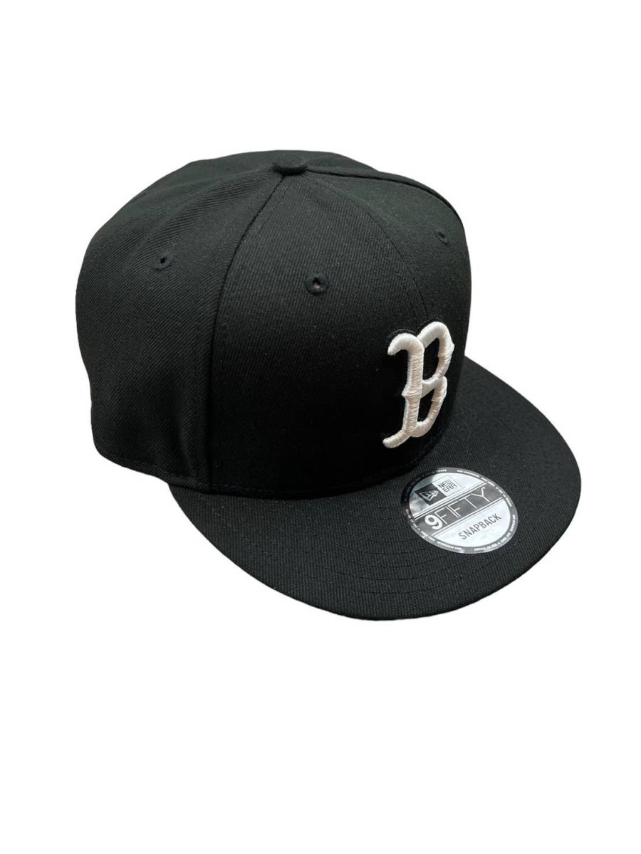 ☆正規品新品☆NEWERA 9FIFTY ニューエラ 帽子 ナインフィフティ フラットバイザー スナップバック レッドソックス ブラック×ホワイト