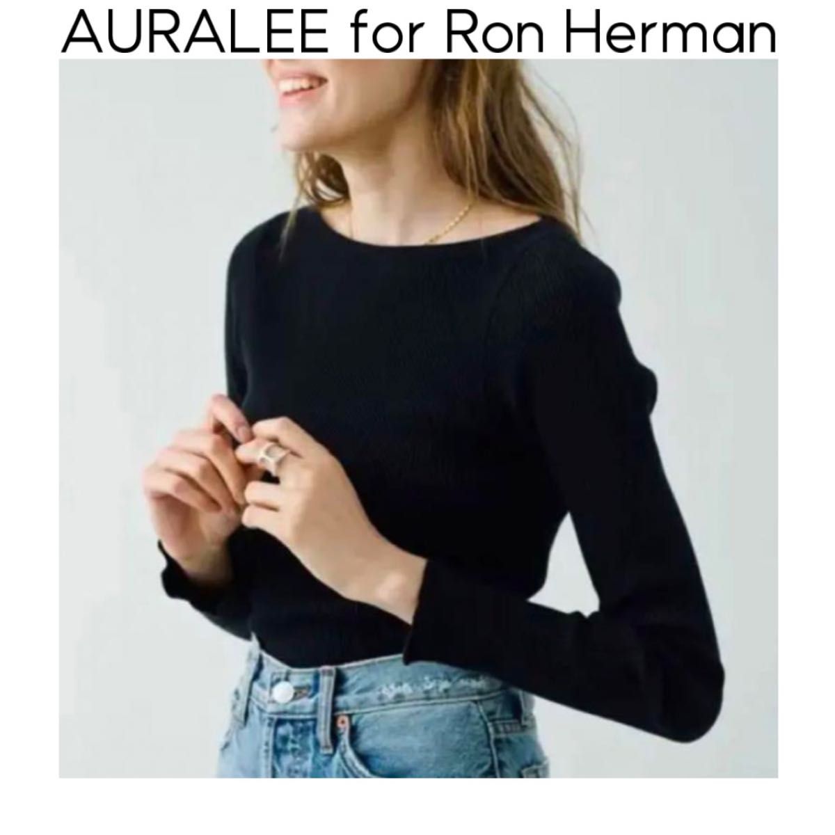 AURALEE Ron Herman ギザボートネック Giza Boat Neck Pullover AURALEE Ron Herman ギザボートネック Giza Boat Neck Pullover
