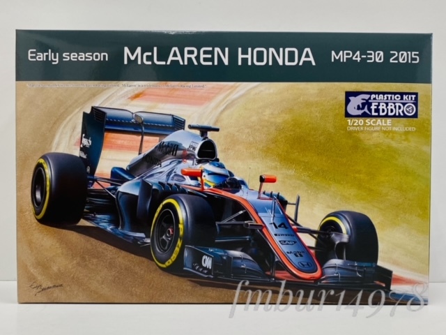 ＜絶版・未使用＞EBBRO　エブロ　1/20　プラモデル　McLAREN HONDA MP4-30 2015 Early Season　マクラーレン ホンダ　アーリーシーズン_画像1