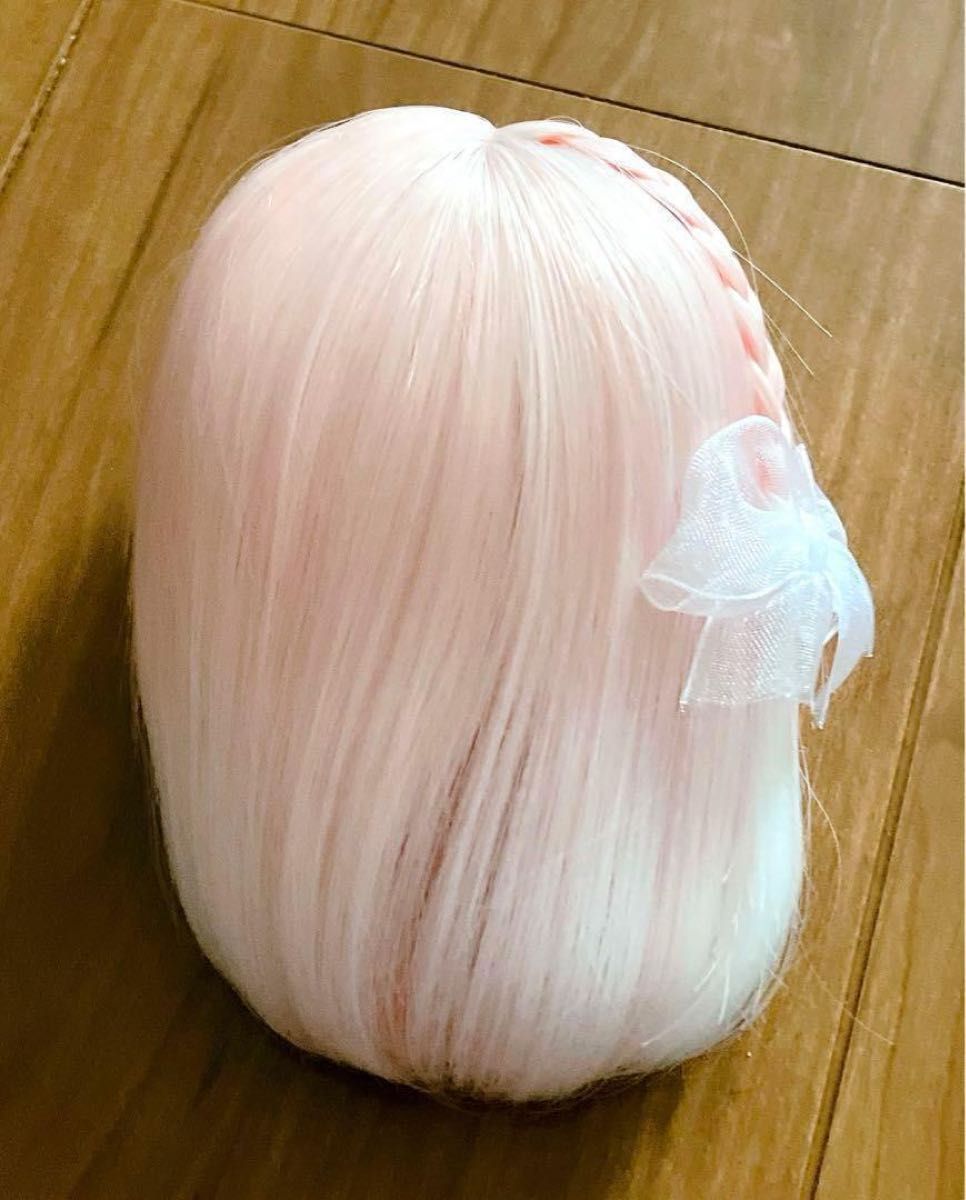 人形用 YR EARTH ドール用 耐熱 ウィッグ 8~9インチ ピンク かわいいカツラ グラデーションショートヘア