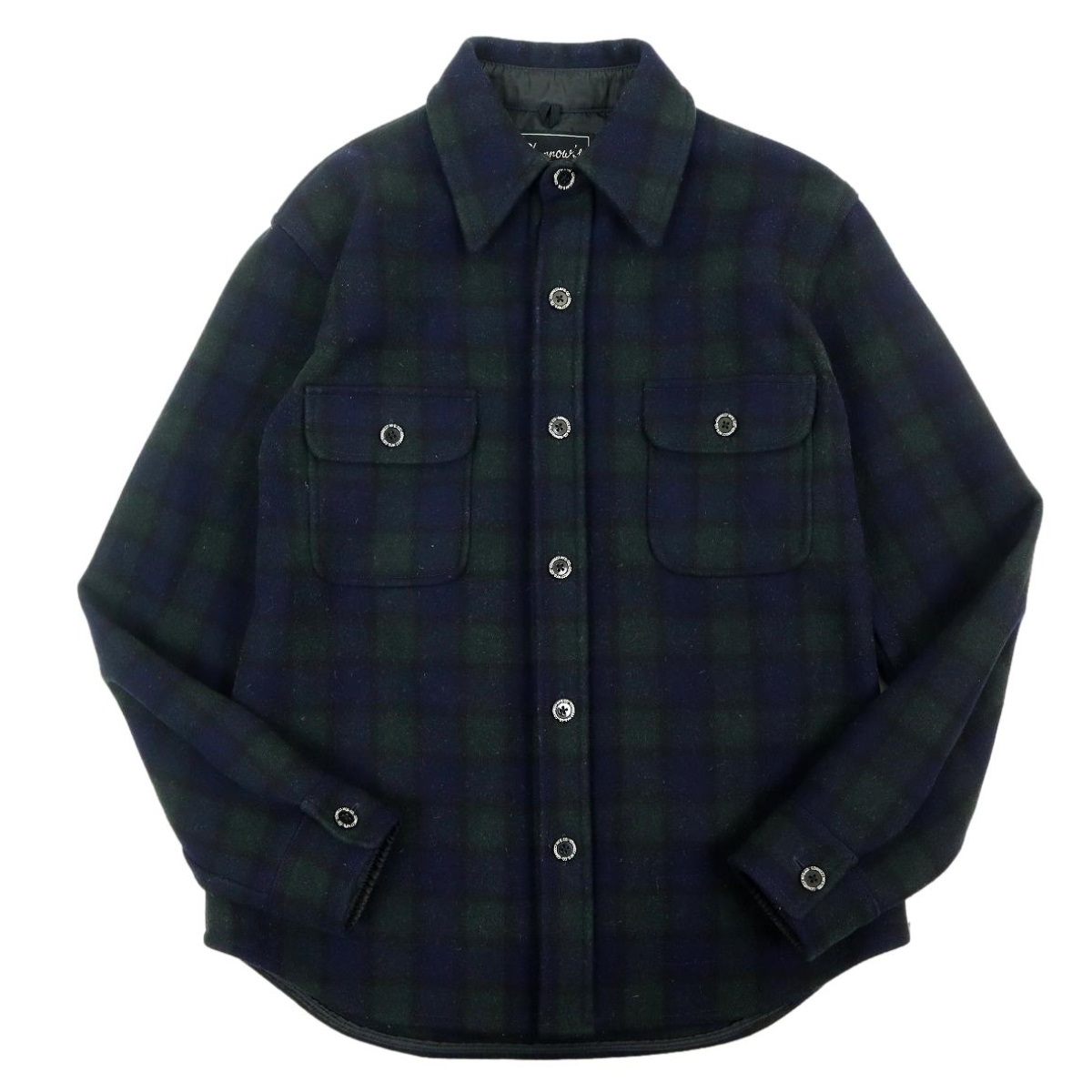 【B2872】【ビッグサイズ42】Pherrow's フェローズ CPOシャツジャケット ウールジャケット チェック_画像2