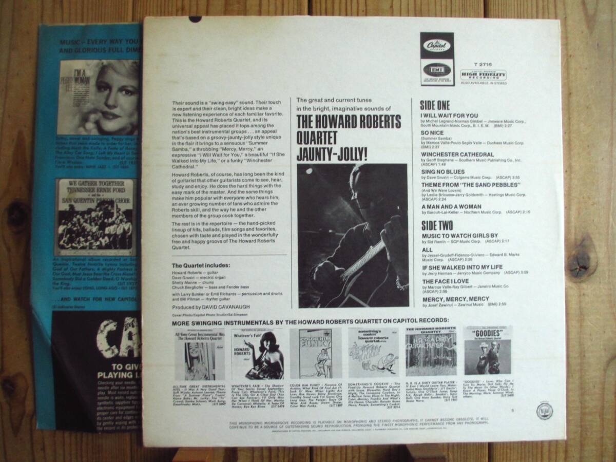 オリジナル / The Howard Roberts Quartet / ハワードロバーツ / Jaunty-Jolly! / Capitol Records / ST 2716 / US盤_画像2