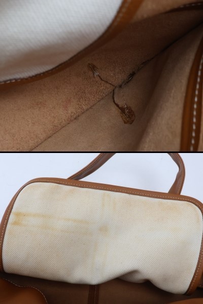 2402-43 Hirofu handbag tote bag HIROFU leather made Brown 