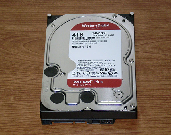 ★ 4TB ★ Western Digital Red Plus【 WD40EFZX 】 新同品 2022年製★DE8_写真は流用（見た目はほぼ同じです）