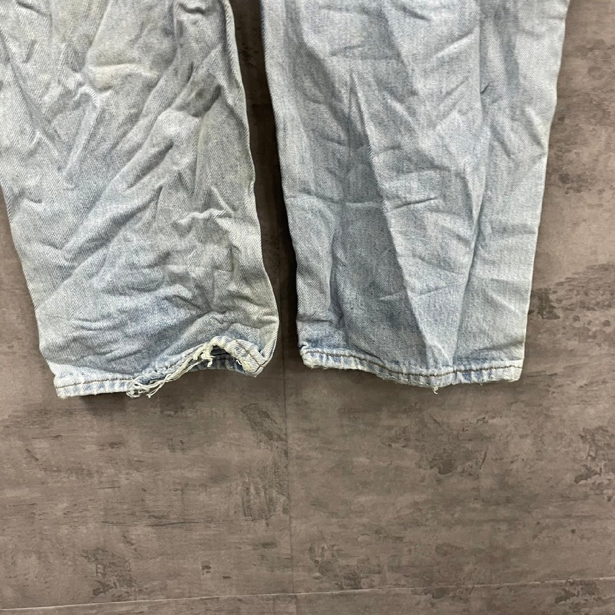 Levi's501 ライトブルー ボタンフライ デニムジーンズパンツ W32L32 実寸W30in 赤タブ 5010114 USA 海外輸入 古着 LK10679_画像5