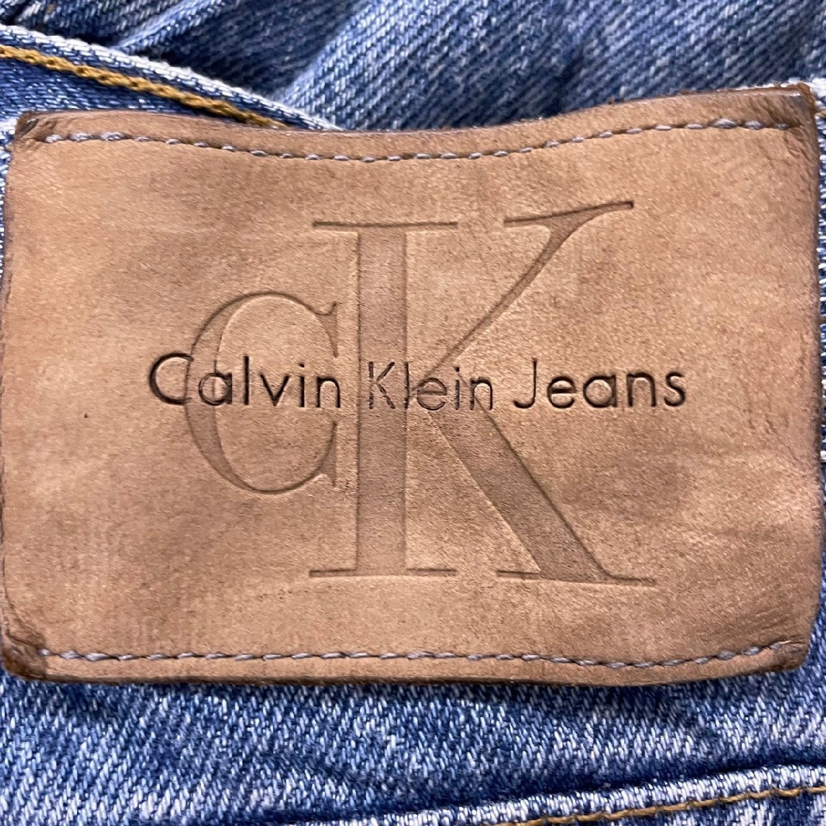 Calvin Klein Jeans USA製 ブルー ジップフライ デニムジーンズパンツ 14 実寸W33in RN36009 USA 海外輸入 古着 SK10811_画像10