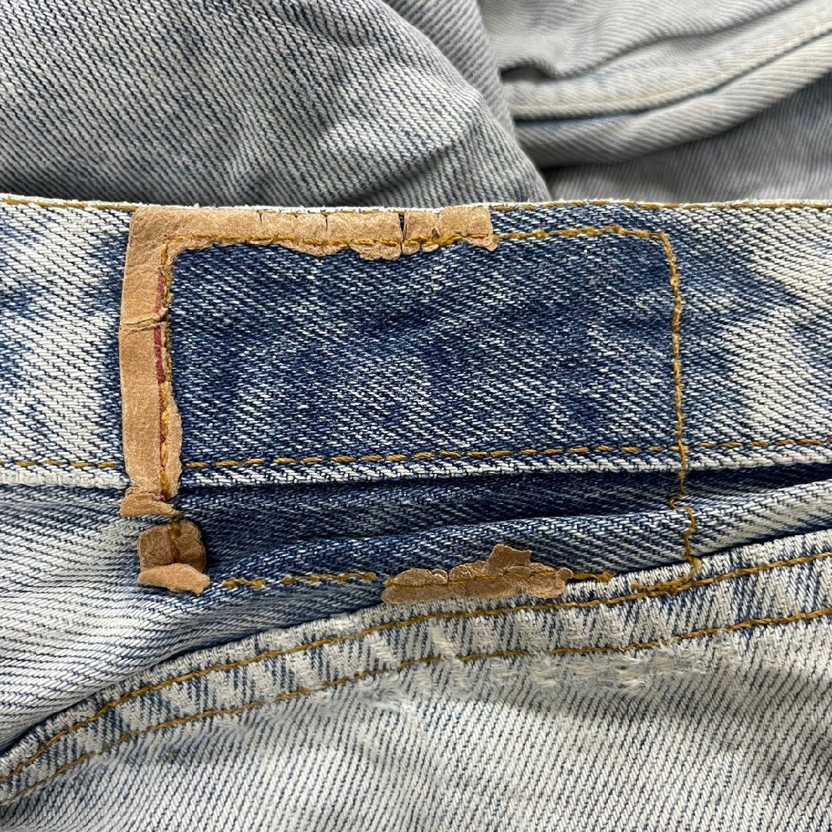 Levi's501 ライトブルー ボタンフライ デニムジーンズパンツ W32L32 実寸W30in 赤タブ 5010114 USA 海外輸入 古着 LK10679_画像10