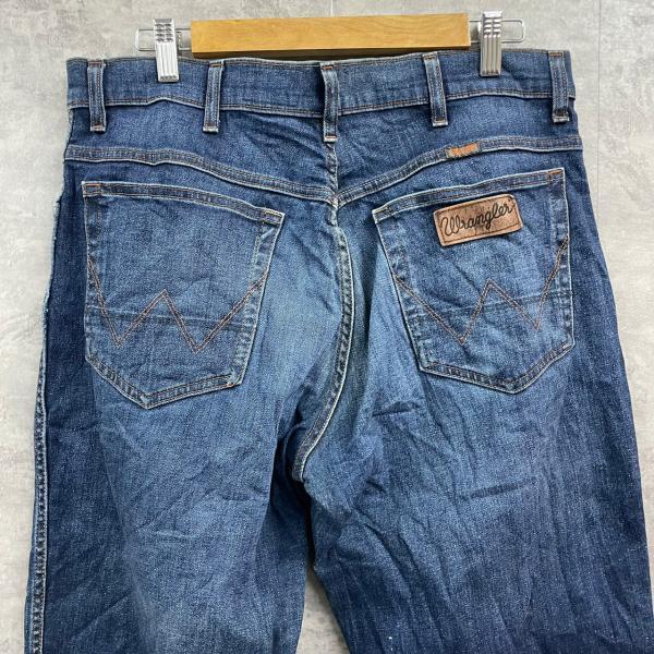 Wrangler インディゴブルー TEXAS STRETCH ジップフライ デニムジーンズパンツ W36L36 実寸W36in 11KC507 USA 海外輸入 古着 WK10030_画像3