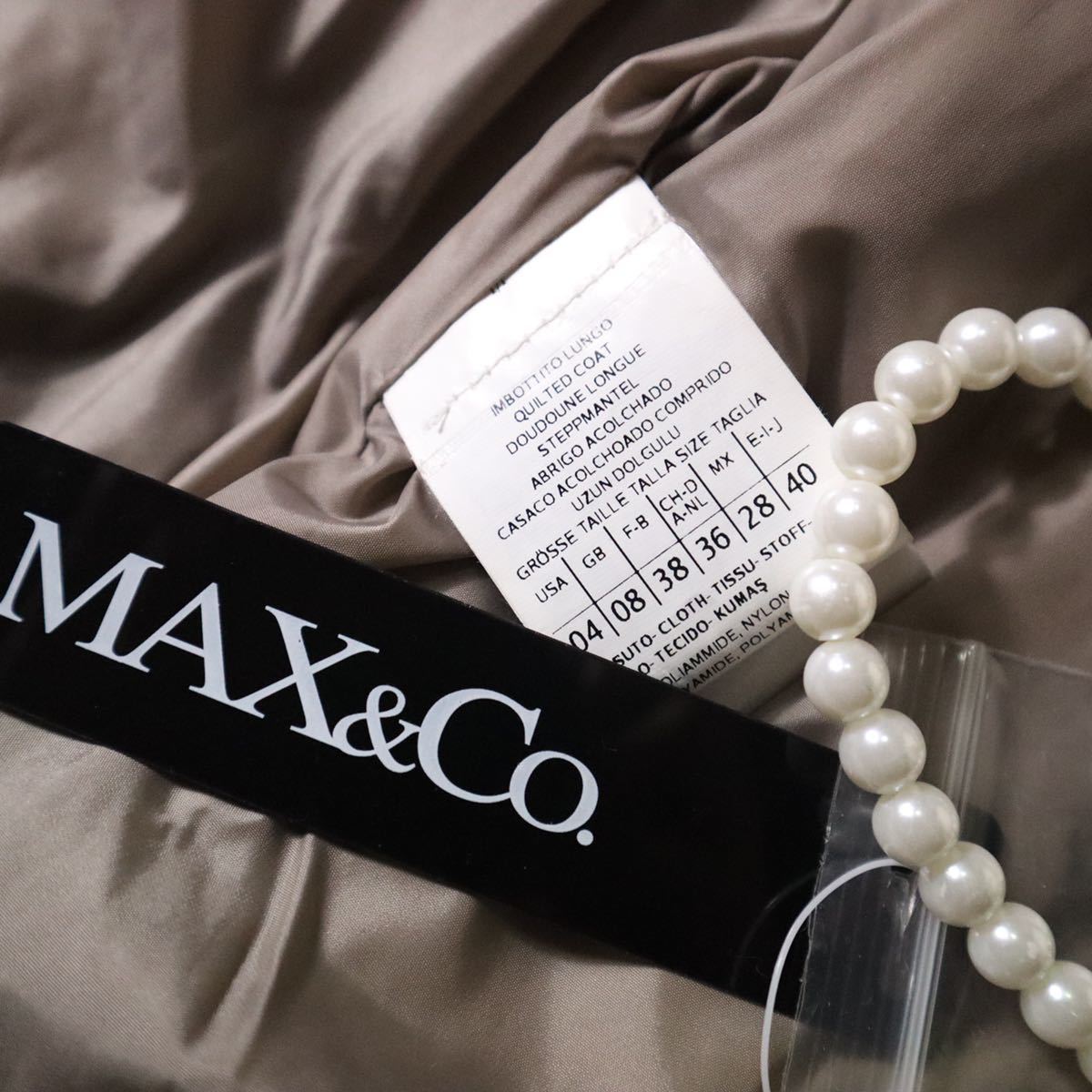 【最上級ライン】 Maxmara max&co. マックスマーラ マックスアンドコー 軽量スプリングコート　2WAYカラー春先まで使える♪ 定価148,000円_画像10