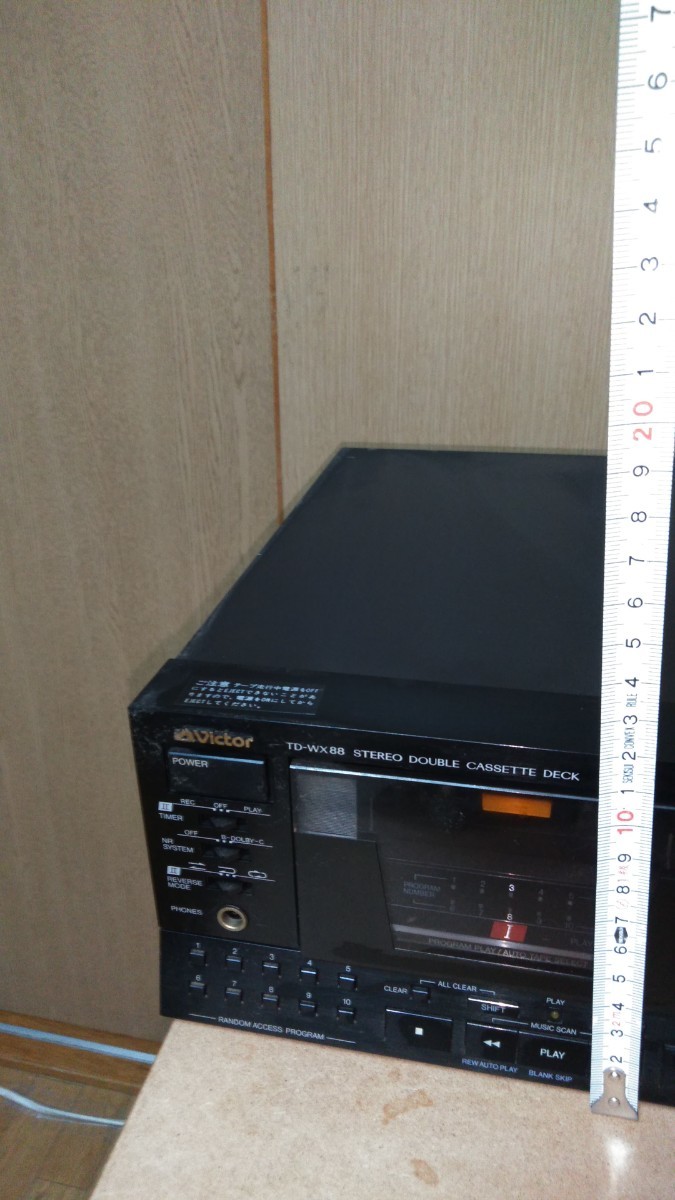 Victor ビクター ダブルカセットデッキ オーディオ機器 ステレオ カセットデッキ TD-WX88 通電確認済み　現状品_画像7