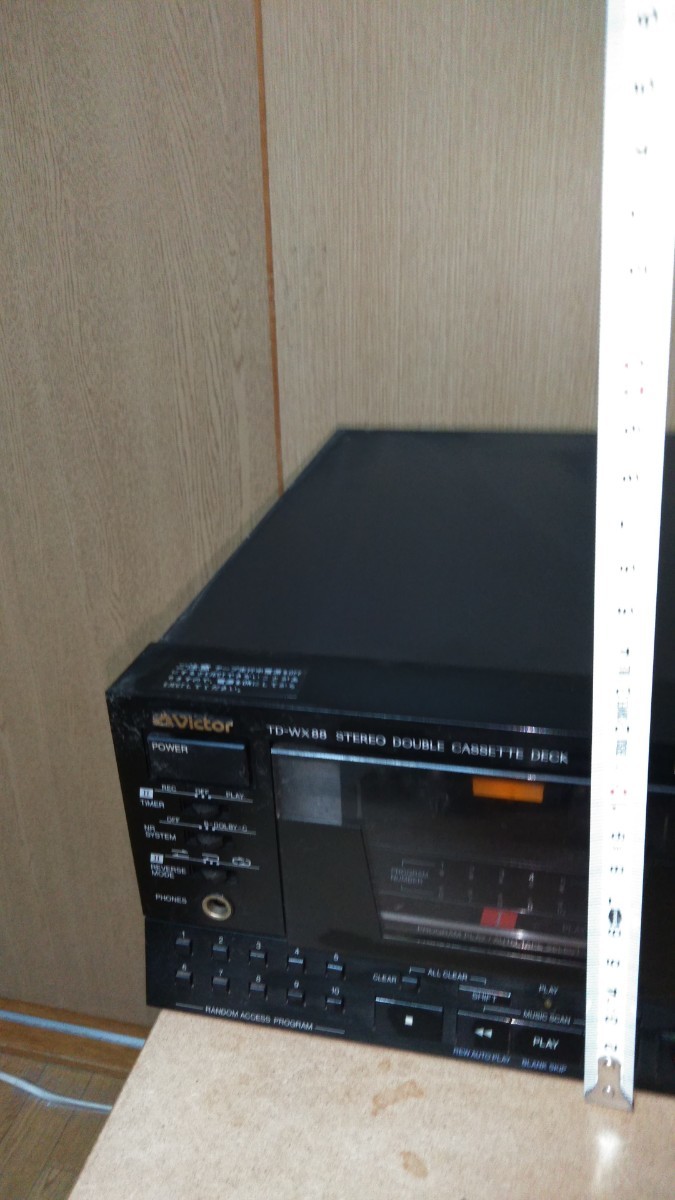 Victor ビクター ダブルカセットデッキ オーディオ機器 ステレオ カセットデッキ TD-WX88 通電確認済み　現状品_画像6