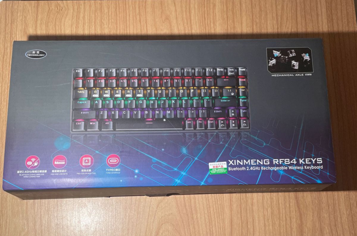 XINMENG RF84 ワイヤレス キーボード ゲーミングキーボード メカニカルキーボード 赤軸
